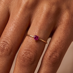 Adjustable BirthStone Ring "Aria"